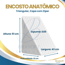 Encosto Anatômico, Triangular, Branco, Leitura, Pós Operatório, acompanha Capa Com Zíper, BraSoft Confort
