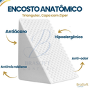 Encosto Anatômico, Triangular, Branco, Leitura, Pós Operatório, acompanha Capa Com Zíper, BraSoft Confort