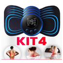 Kit 4 Mini Massageador Elétrico Portátil Cervical EMS Alivia Dores Corpo Pescoço